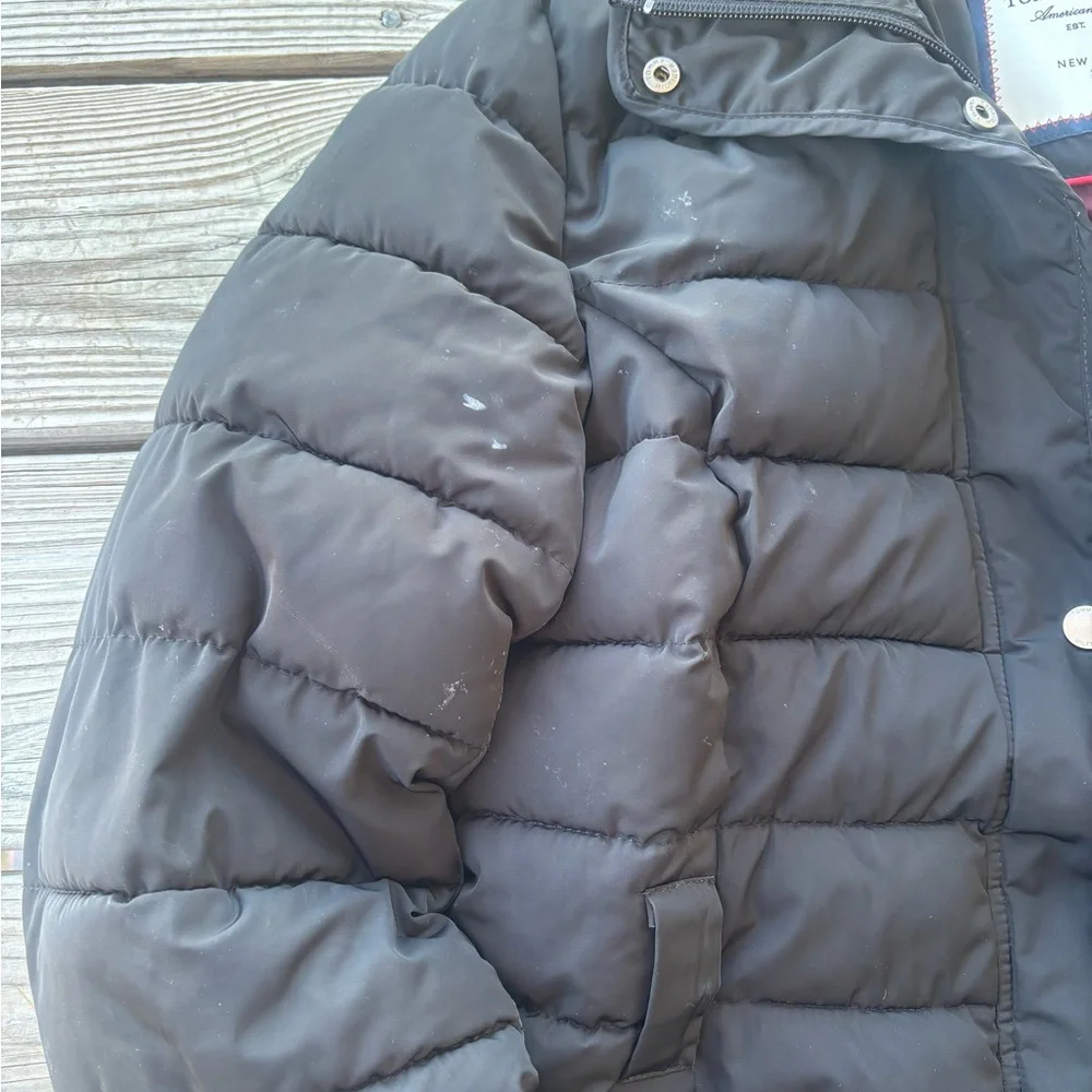 Tommy Hilfiger Long Puffer Jacket S Black | Warm Winter Coat - Picture 3 of 5